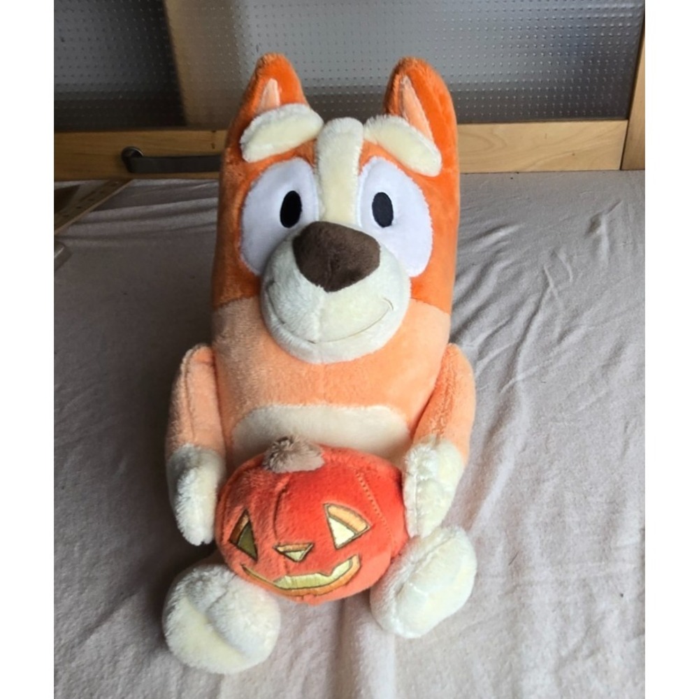 Bluey's Friend Bingo Plush Holding Pumpkins Halloween Stuffed Animal 9 inch 2024